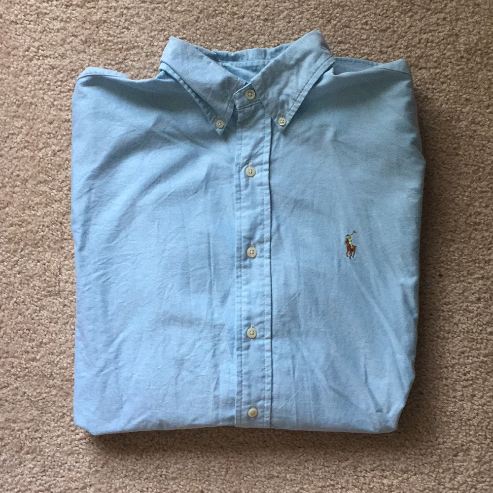 Polo by Ralph Lauren Blue Classic Fit Button-Down